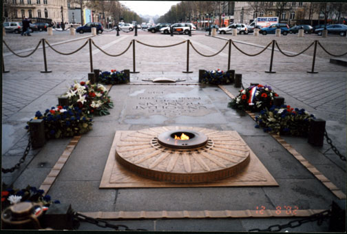 Arc de Triomphe tomb of Unknowns