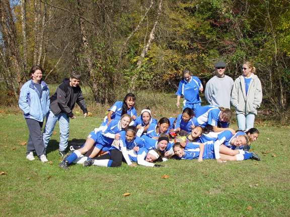 soccer scrum